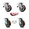 Service Caster 6 Inch Polyurethane Caster Set with Roller Bearings 2 Brakes 2 Swivel Locks SCC SCC-TTL30S620-PPUR-2-BSL-2 - alternate 7
